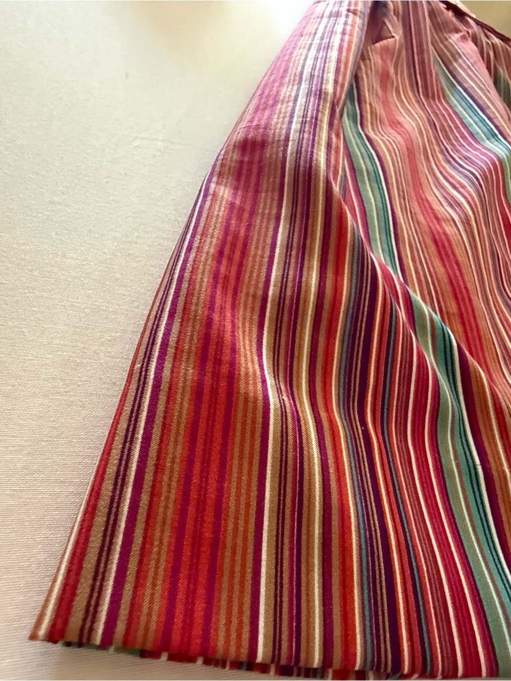 Vintage Striped Collared Shirt Dress in Pink and Red - Picture 3 of 6